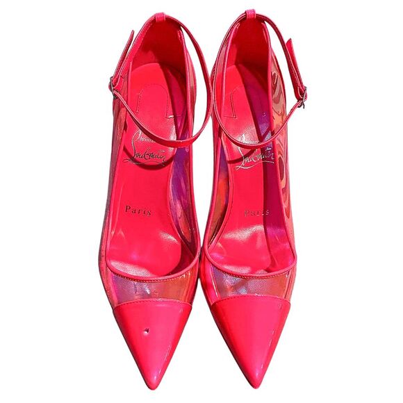 Christian Louboutin Debout Condorapik Pump Fluorescent Pink EU 36.5 US 6.5 Heels - Picture 2 of 11